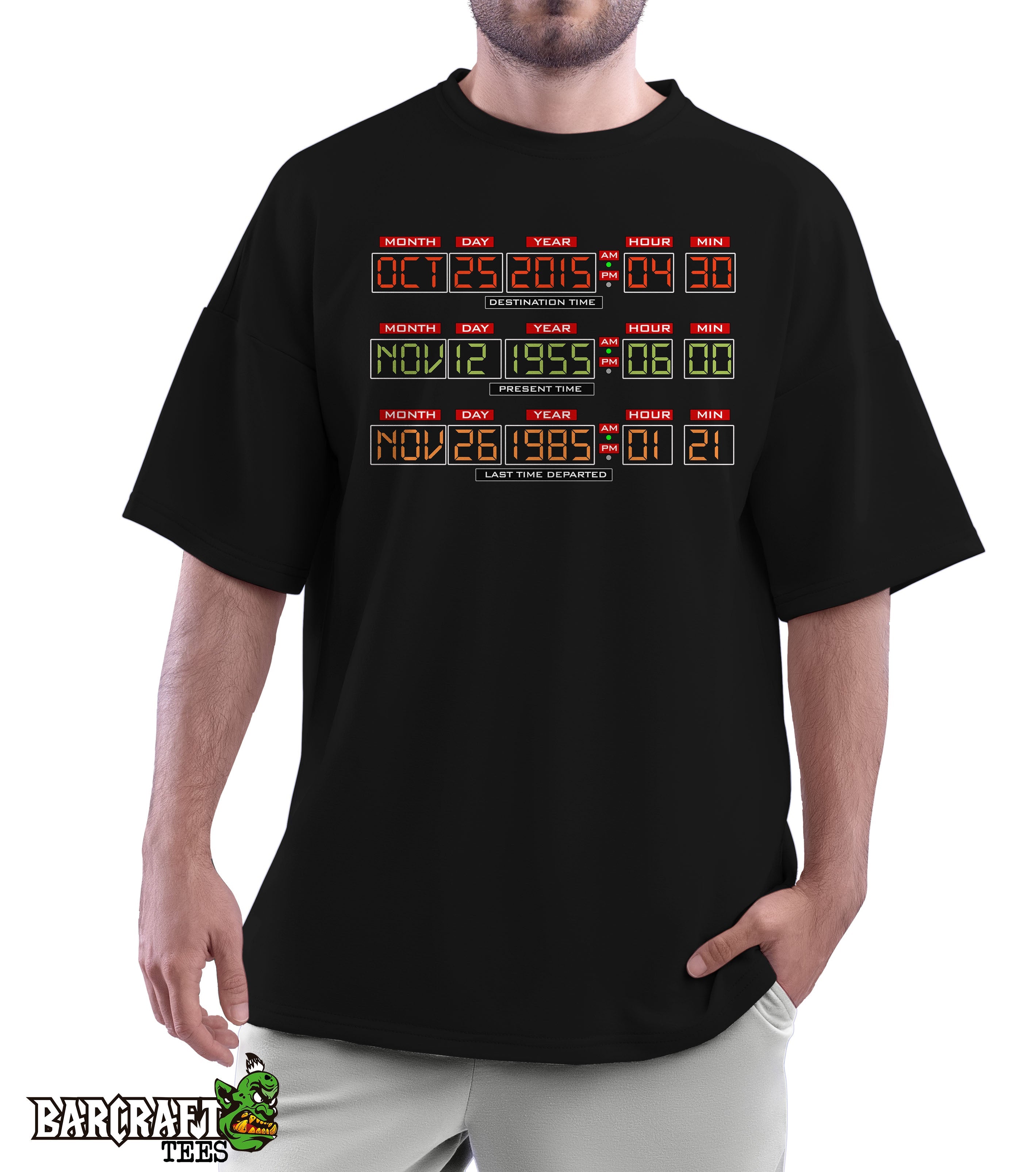 Delorean Time Machine Oversized Tee