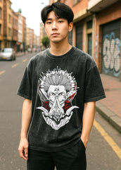 Sukuna Mahoraga Acid Wash Oversized Tee
